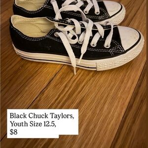 Converse Black and White Kids Sneakers